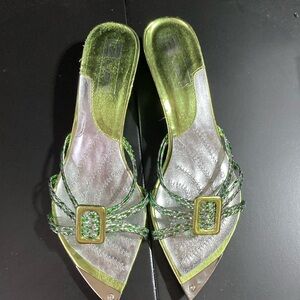 Bright Sparkling Green Sandals